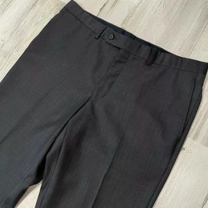 Ted Baker Jefferson Pant 38x33 Wool Solid Gray